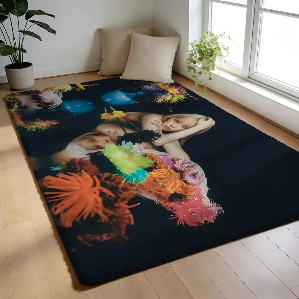 

Floor Mat Soft Flannel Rug Non-Slip Absorbent Mat for Bathroom Bedroom Home Decor Female Star I-IU