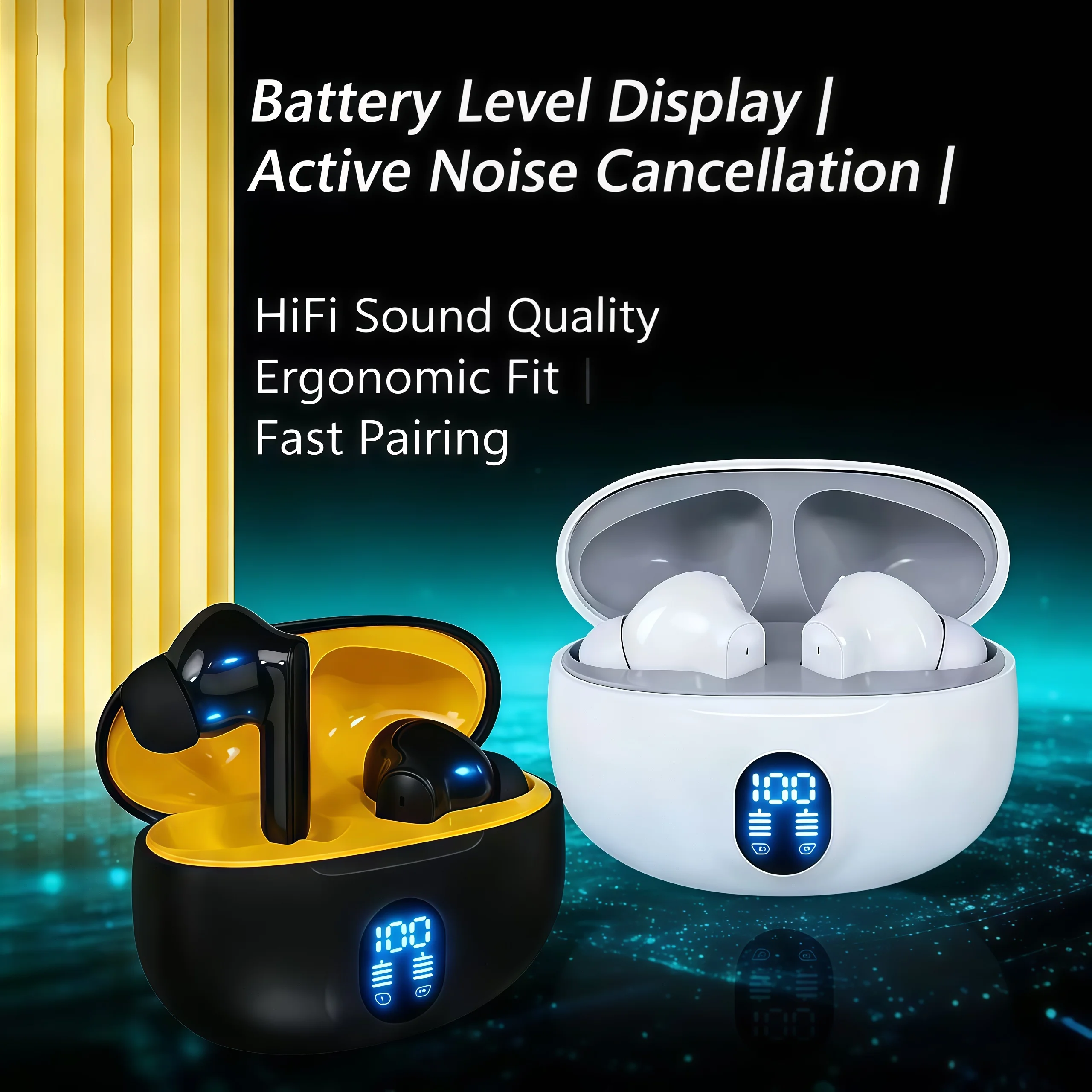 New Original 895B TWS Wireless Headphones Game Bluetooth Headphones with Microphone Noise Reduction High Fidelity Bass Earphones