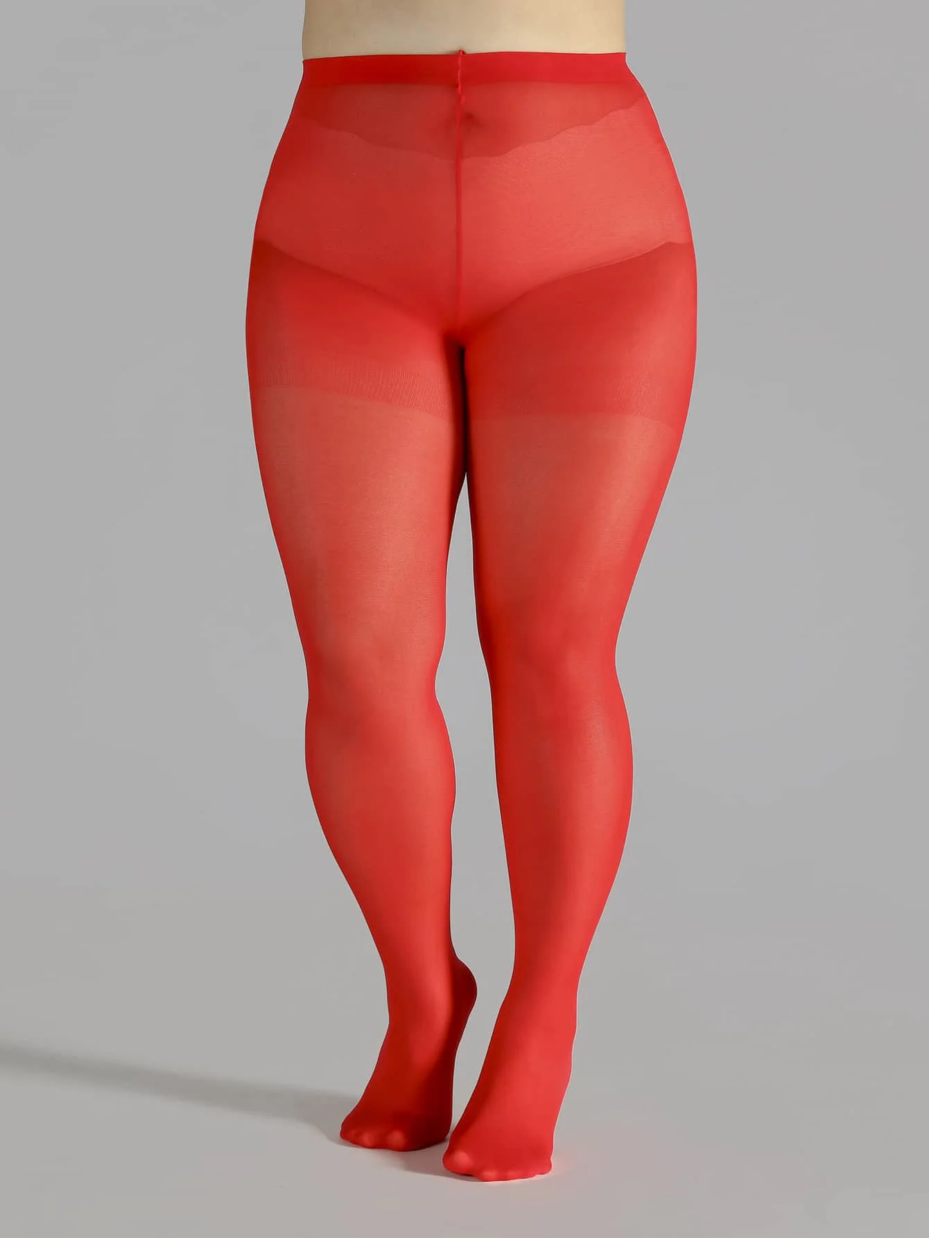 Jeden zestaw Plus Size Solid Color slim Elastyczne, wszechstronne, ultracienkie, przezroczyste pończochy, duże rajstopy damskie — zdjęcie 6