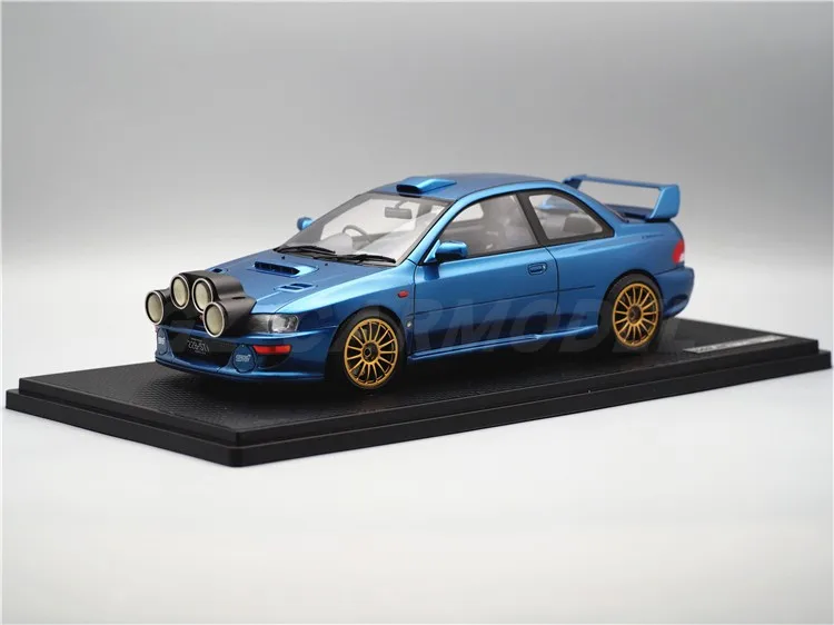 IG 1:18 Impreza 22B STi Version GC8 Blue Light JDM Simulation Limited Edition Resin Metal Static Car Model Toy Gift