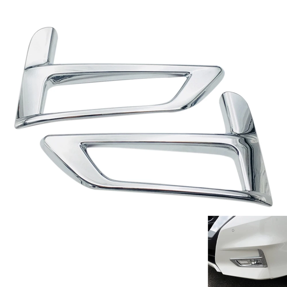 For Nissan Serena C27 2017 2018 2019 ABS Chrome Front Fog Light Lamp Cover Trim Foglight Bezel Decoration