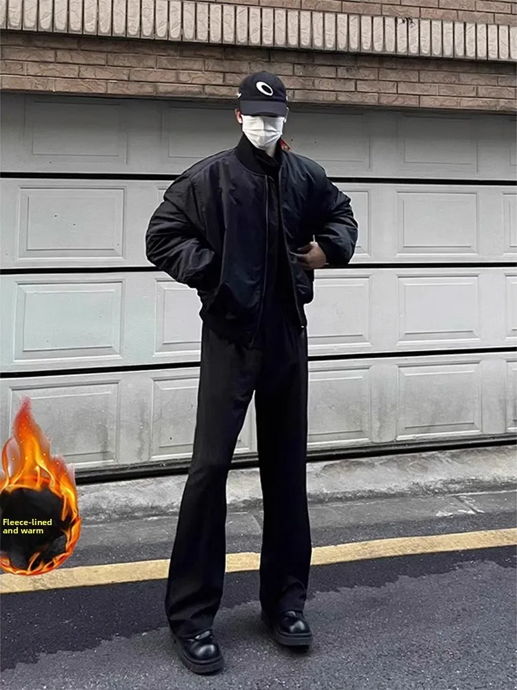 

Мужские брюки Bla Fce Lined American Retro: повседневные, прямого кроя, в стиле High Street, молодежные, модные