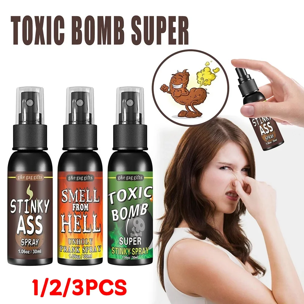 30ml Fart Gag Spray Prank Joke Plastic Terrible Smell Spray Party Supplies Spoof Odor Spray for Adults Kids Halloween Funny Toys