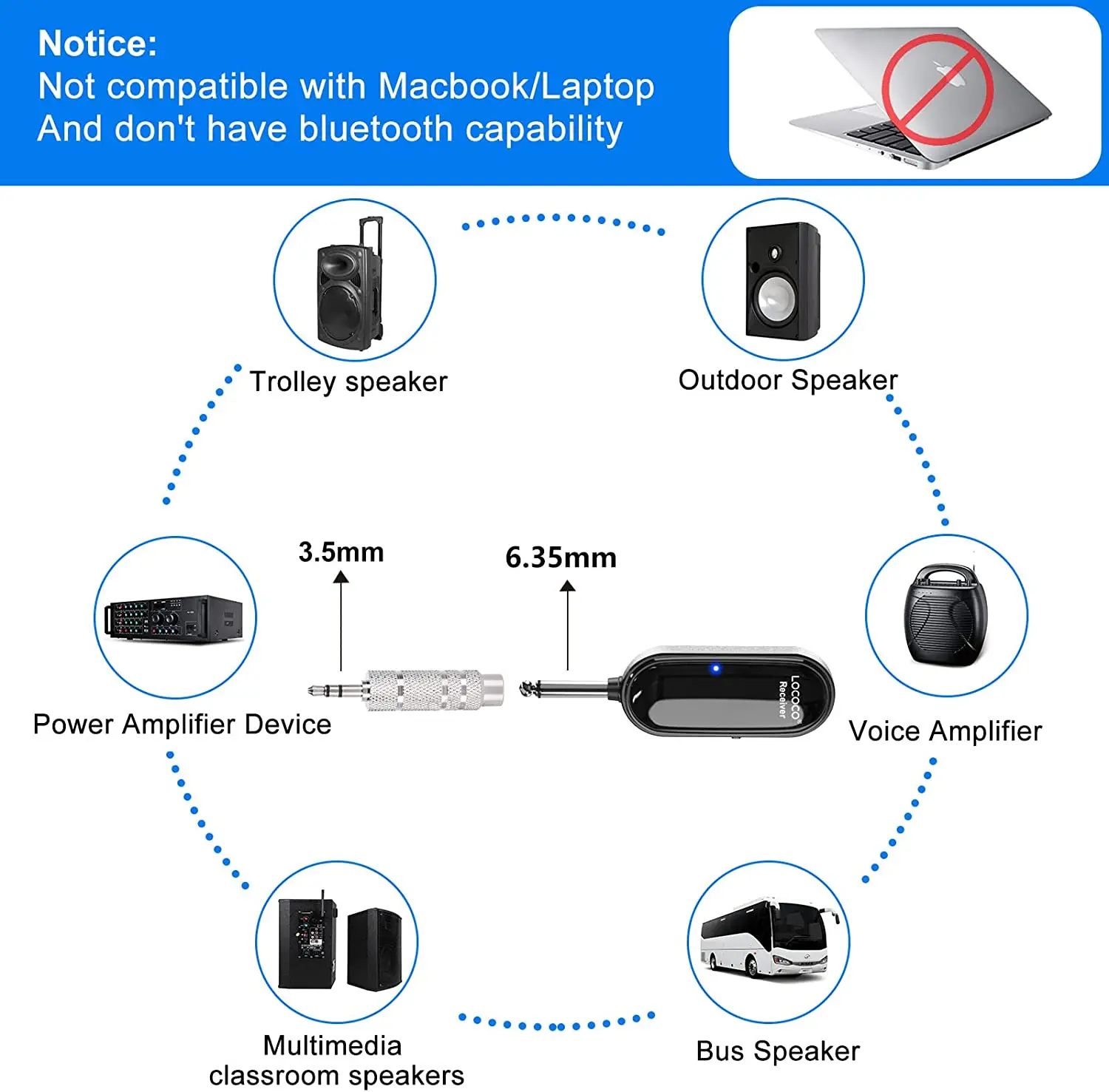 XIAOKOA Kabelloses Mikrofon-Headset, kabelloses UHF-Headset und tragbares 2-in-1-Mikrofon mit LED-Digitalanzeige, 165 Fuß Reichweite – Detail 8
