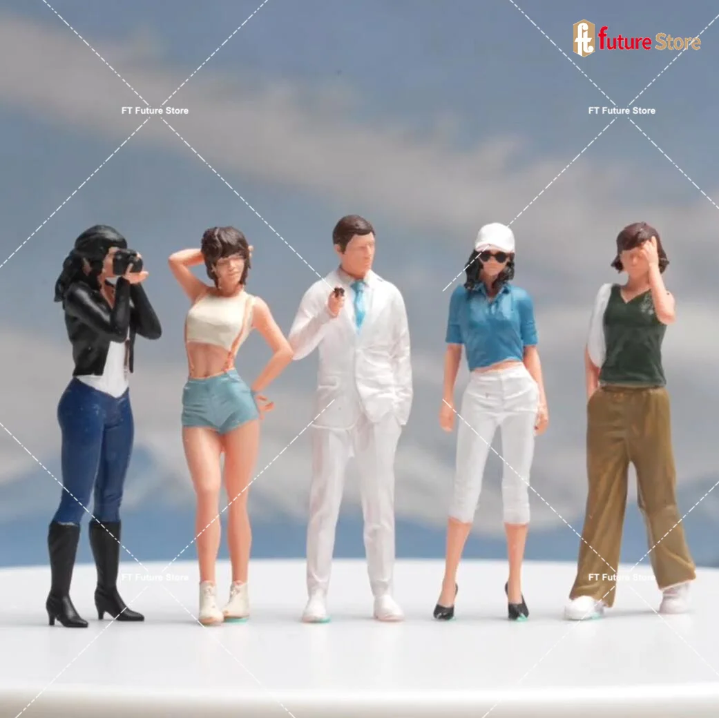  Painted Miniature 1/87 1/64 1/43 1/24 1/18 Photographer Beauty Woman Man Model Figure 3D Diorama Mini Doll Scene Props