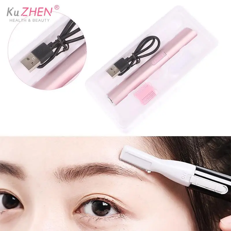 

Portable USB Rechargeable Mini Electric Eyebrow Trimming Hair Remover For Women Body Facial Shaver Hair Blade Razor Epilator