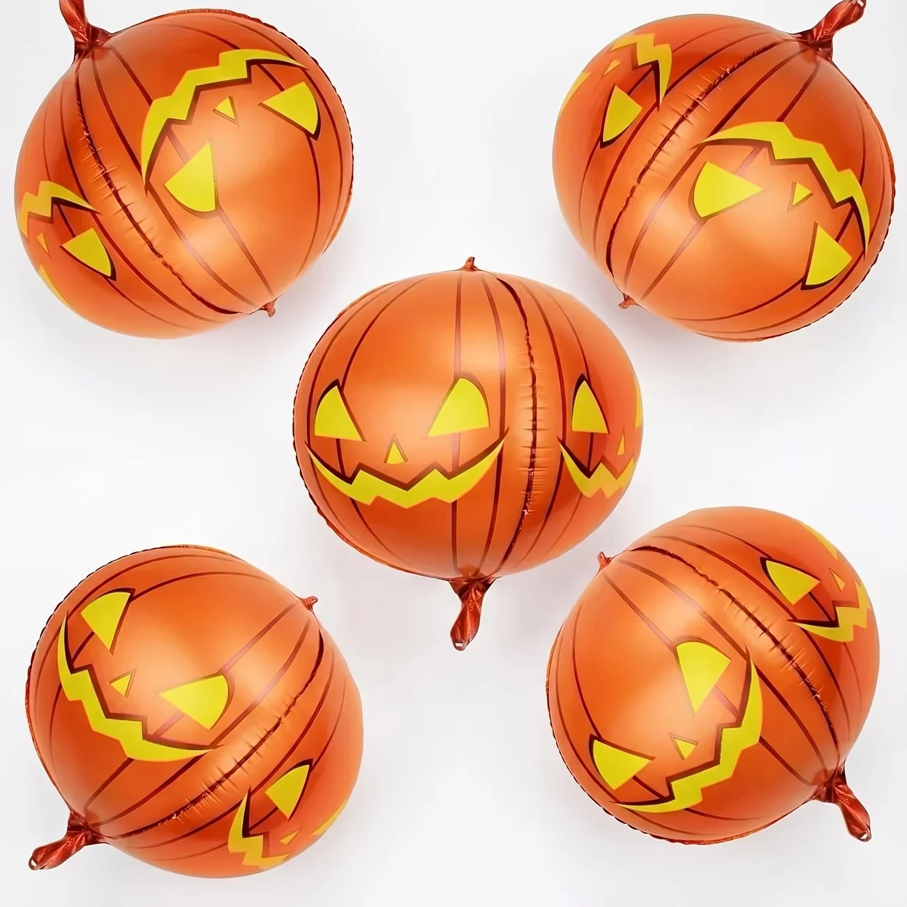 5 Halloween 4D Kürbisballons, Horror-Dekorationen 'The Nightmare Before Christmas', Halloween-Partyballons – Detail 6