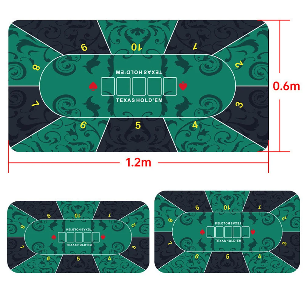 Thickened Multiple sizes Poker Table Mat Texas Hold'em Poker Mat Anti-Slip Rubber Table Top Layout For Table Gaming Mat