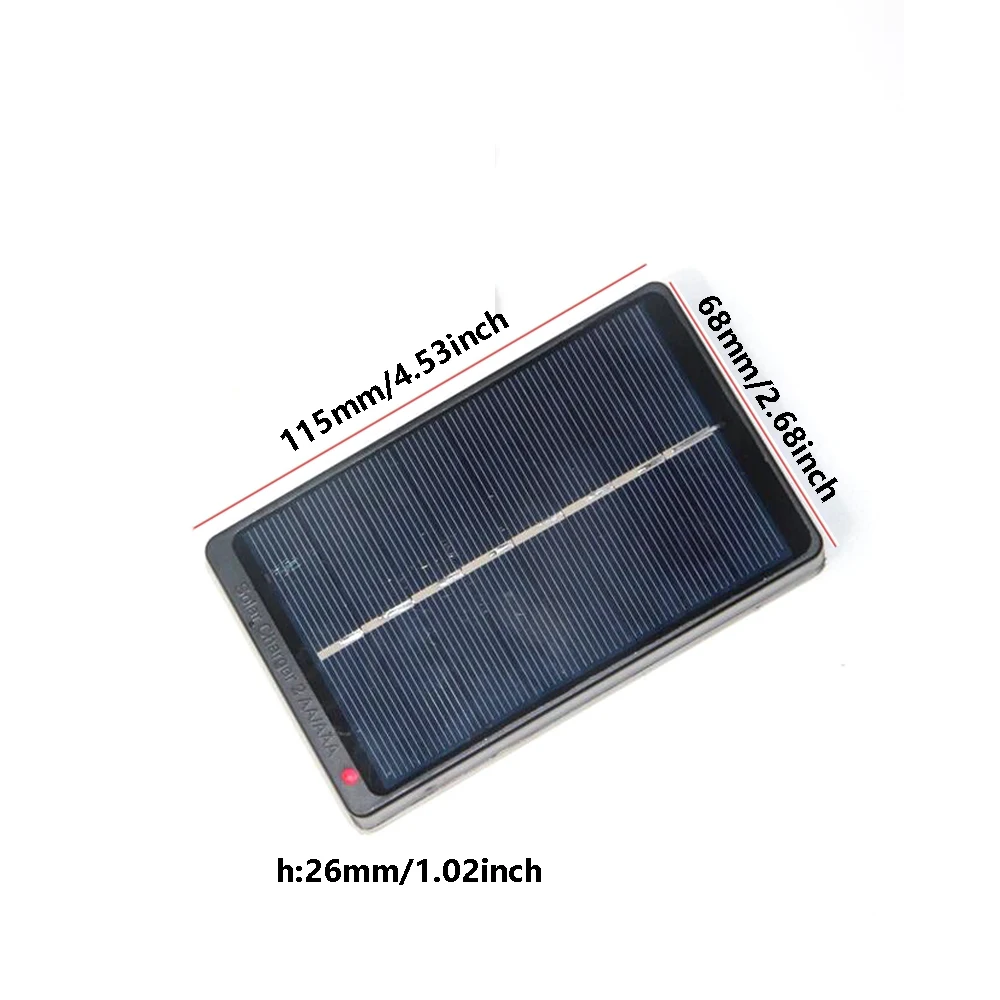 1W 4V Solar Panel Charging Box Chargeable 2*AA/AAA 1.2V Battery Charger