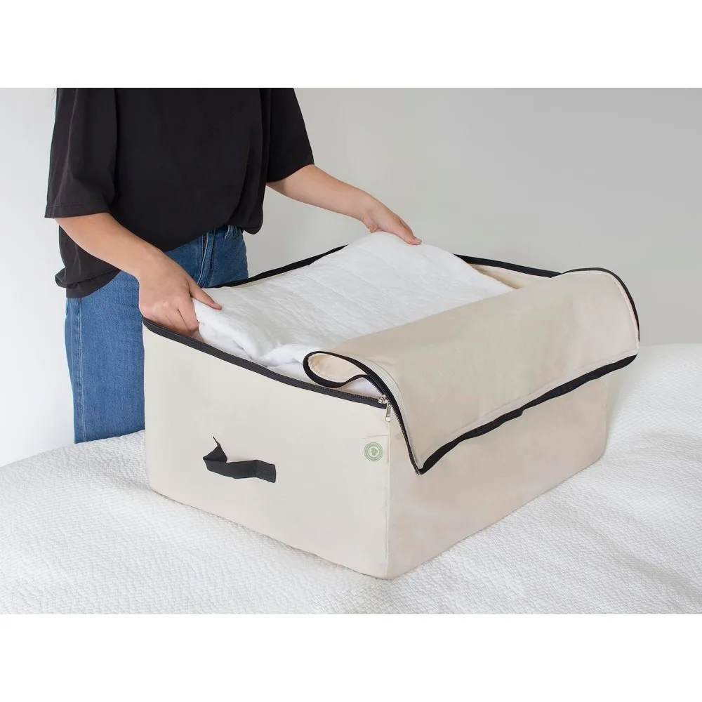 أكياس تخزين كبيرة جدًا بسحاب للألحفة والبطانيات والملابس - حل تخزين مريح