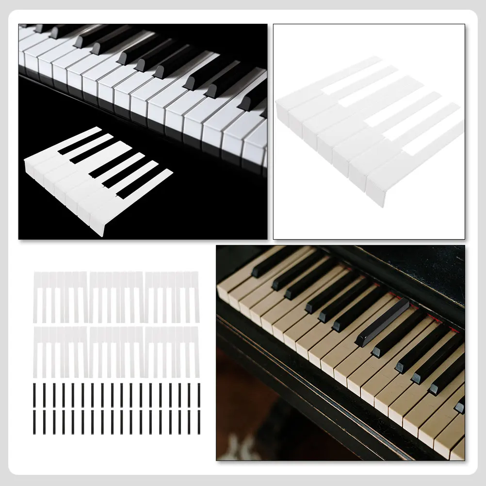 

88 Pcs Piano Labels Removable Repair Kit Keyboards Keys Overlay Cover Clothing