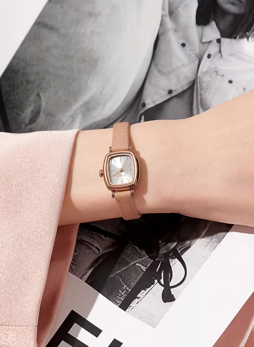 Julius Watches for Woman Small Wine Barrel Quartz Waterproof Women's Watch Gifts for Woman