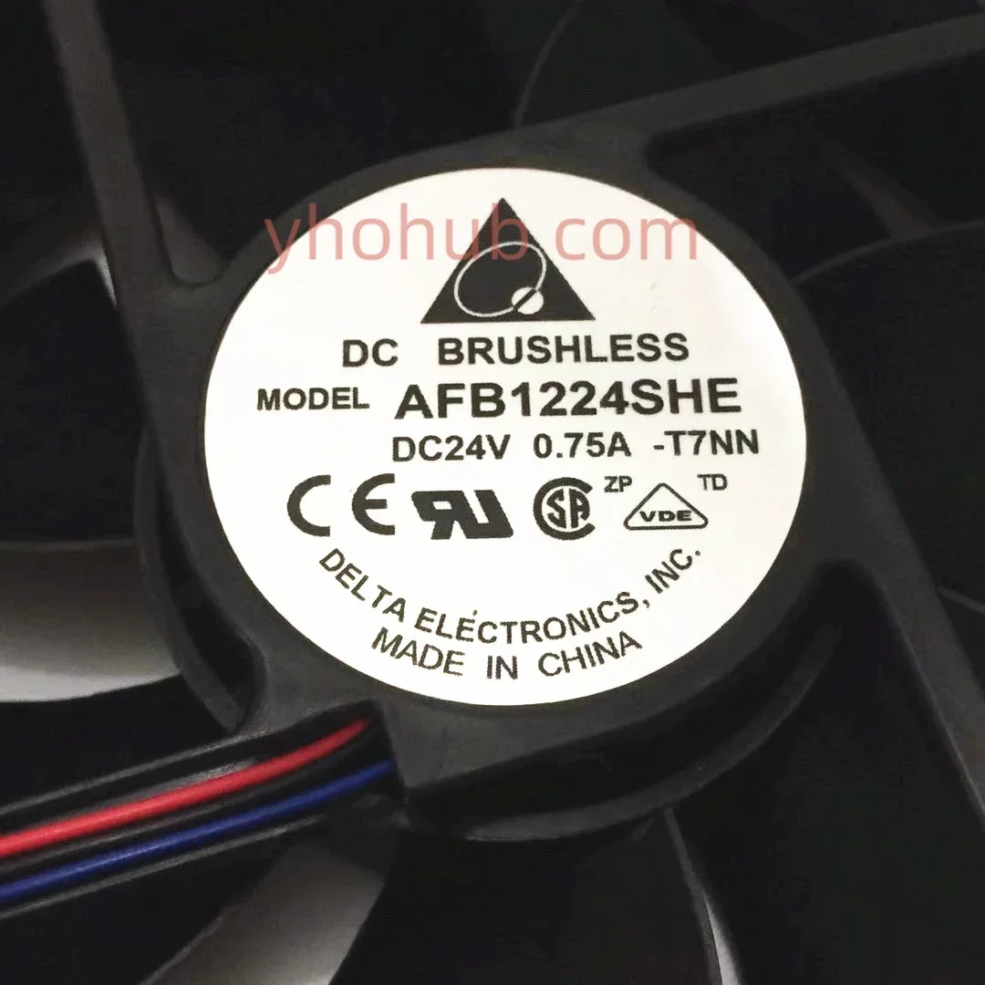 

Delta Electronics AFB1224SHE T7NN DC 24 В 0,75 А 120x120x38 мм Вентилятор охлаждения сервера