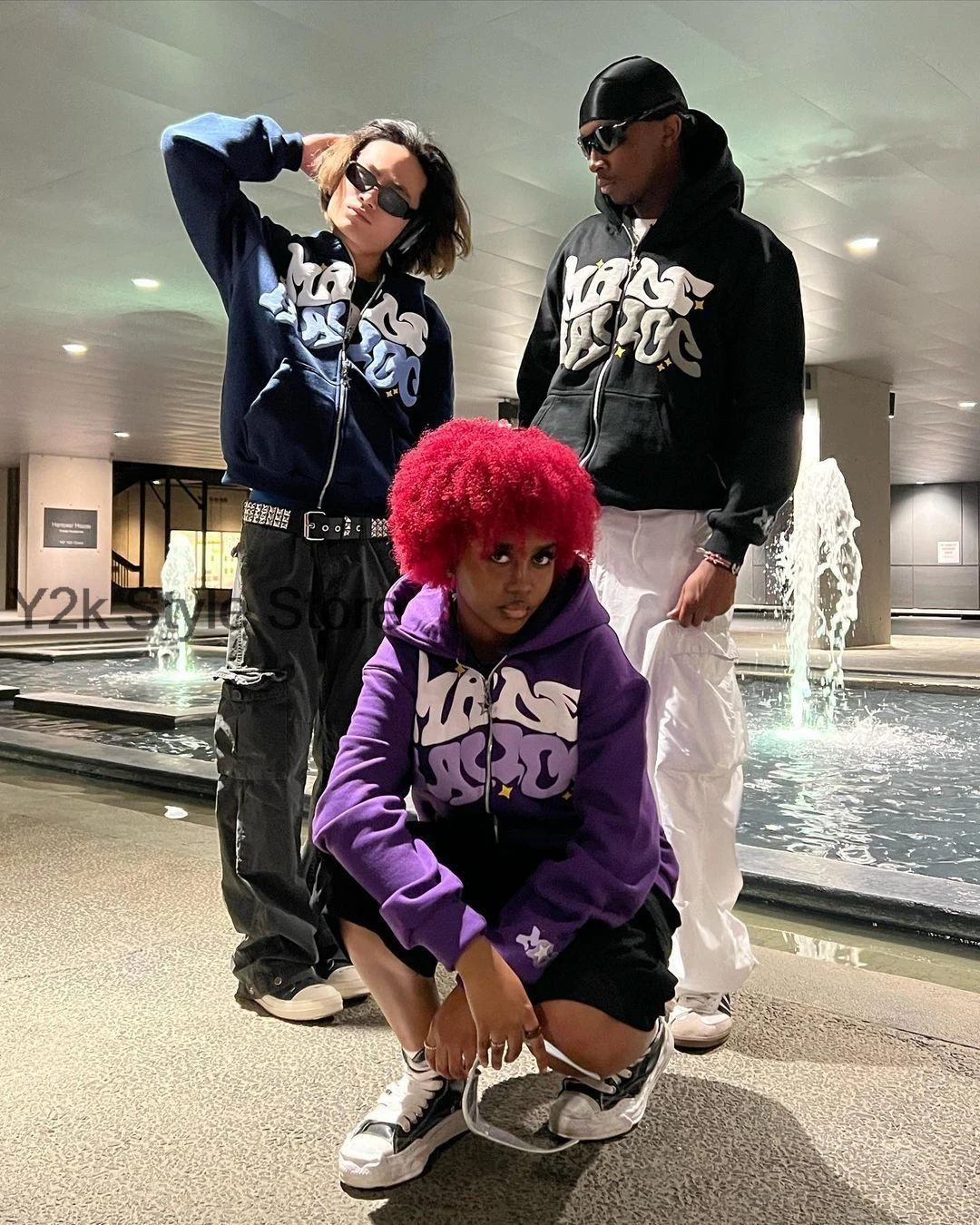 

Streetwear Hip Hop Foam Letter Print Hoodies Men Women Fashion Zipper Hoodies Coat Unique Design Popular Oversized Sweatshirt