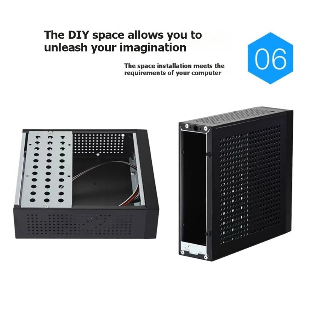 [AC18 Digital]/Computer Case USB 3.0 Mini-Tower Multi- Heat Sink Strong Heat Dissipation HTPC for Mini ITX Motherboard Case