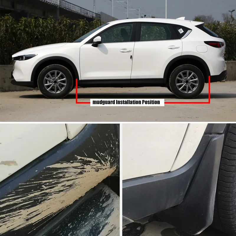 TONLINKER Car Mudguard For Mazda CX-5 KF CX5 CX 5 2022 2023-Present Mudguards Splash Guards Fender Mudflaps Accessories