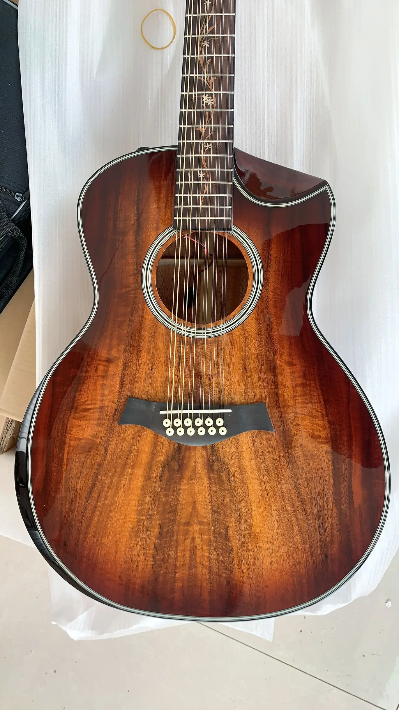 New Arrival 12-String 41# Acoustic Electric Guitar Shaded Edge Burst Sunburst 20200407