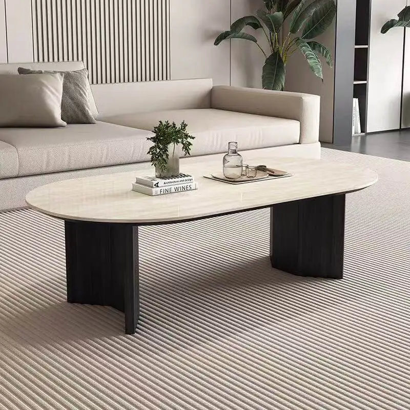 Wood Wood Coffee Tables Living Room Low Modern Oval Coffee Tables Farmhouse Sofa Stolik Kawowy Japandi Style Furniture