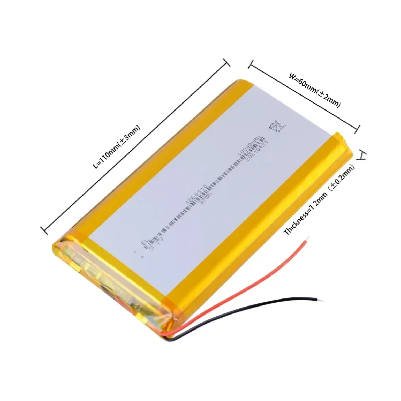 High Qulity 3.7V 10000mAh 1260110 Rechargeable Polymer Batteries Lipo Li-Po for Toy Power Bank GPS Laptop Camping Lights Diy