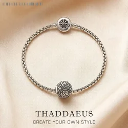 Bracelets Black Link Chain 925 Sterling Silver Fashion Jewelry For Women Men Link Trendy Karma Gift Europe Style Beads Bracelet