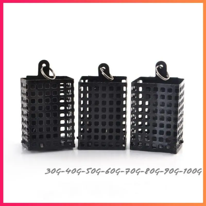 30-100g Feeder Metal Bait Cage Container Bait Basket Feeder Holder Carp Fishing Sinker Fishing Accessories