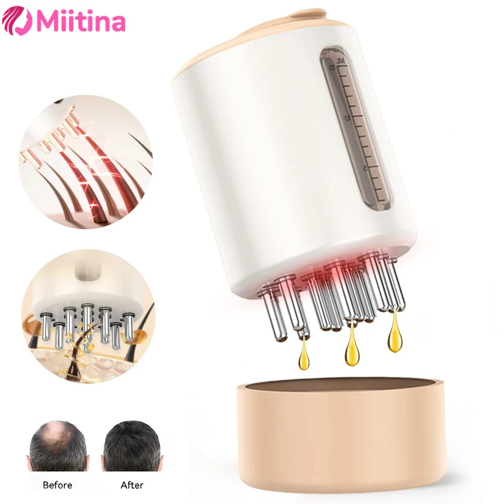 

Red Light Therapy Scalp Massager Hair Growth Oil Serum Comb Treatment Hair Waterproof Electric Regrowth LED Vibrate Microcurrent