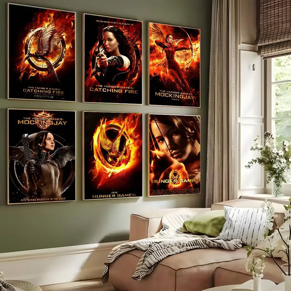 ملصق فني لألعاب h-Hunger من فيلم ريترو عالي الدقة من القماش مطبوع جماليًا وورق جدار فني لغرفة المعيشة وديكور المنزل #3