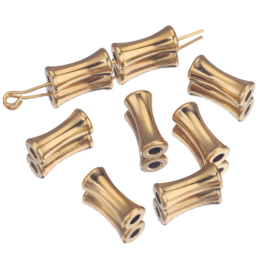 10pcs Lot Stainless Steel Bowling Tube Beads Charm Drum Spacer Bead for Needlework DIY Jewelry Making Supplies Necklace Bracelet