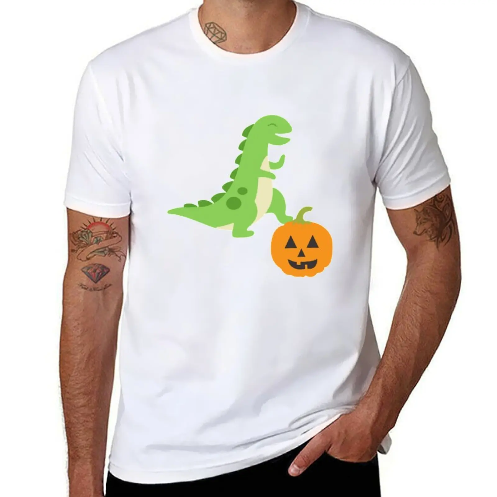 

casual cotton for man shirt dinosaur pumpkin t pack men casual t and shirt man halloween for shirts T-Shirt t