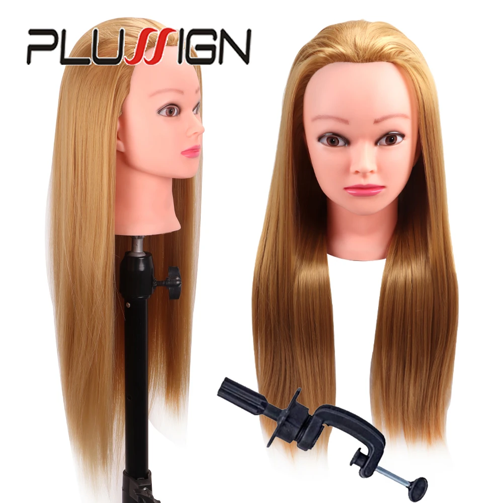 Hair Mannequin Head Styling Training Manikin Cosmetology Doll Head & Wig Accessories Wig Stand For Hairdresser Training Practice