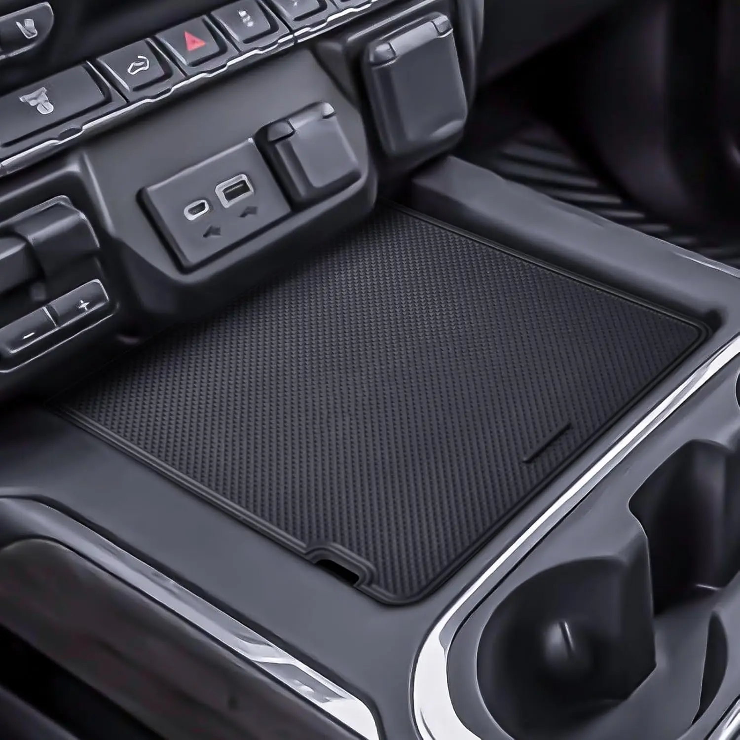 

TACOBRO Center Console Secret Compartment Cover For 2019-2022 Chevy Silverado/GMC Sierra 1500 Hidden Panel Secret Pocket Cover