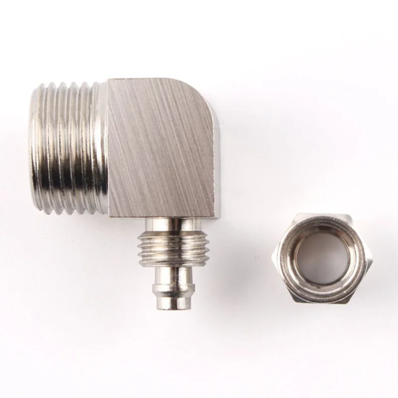 Pneumatic Quick Connector Gas Pipe Quick Screw Connector Pl8-02 Threaded Elbow Pl6-01/10-03/12-04 Copper Nickel Plated