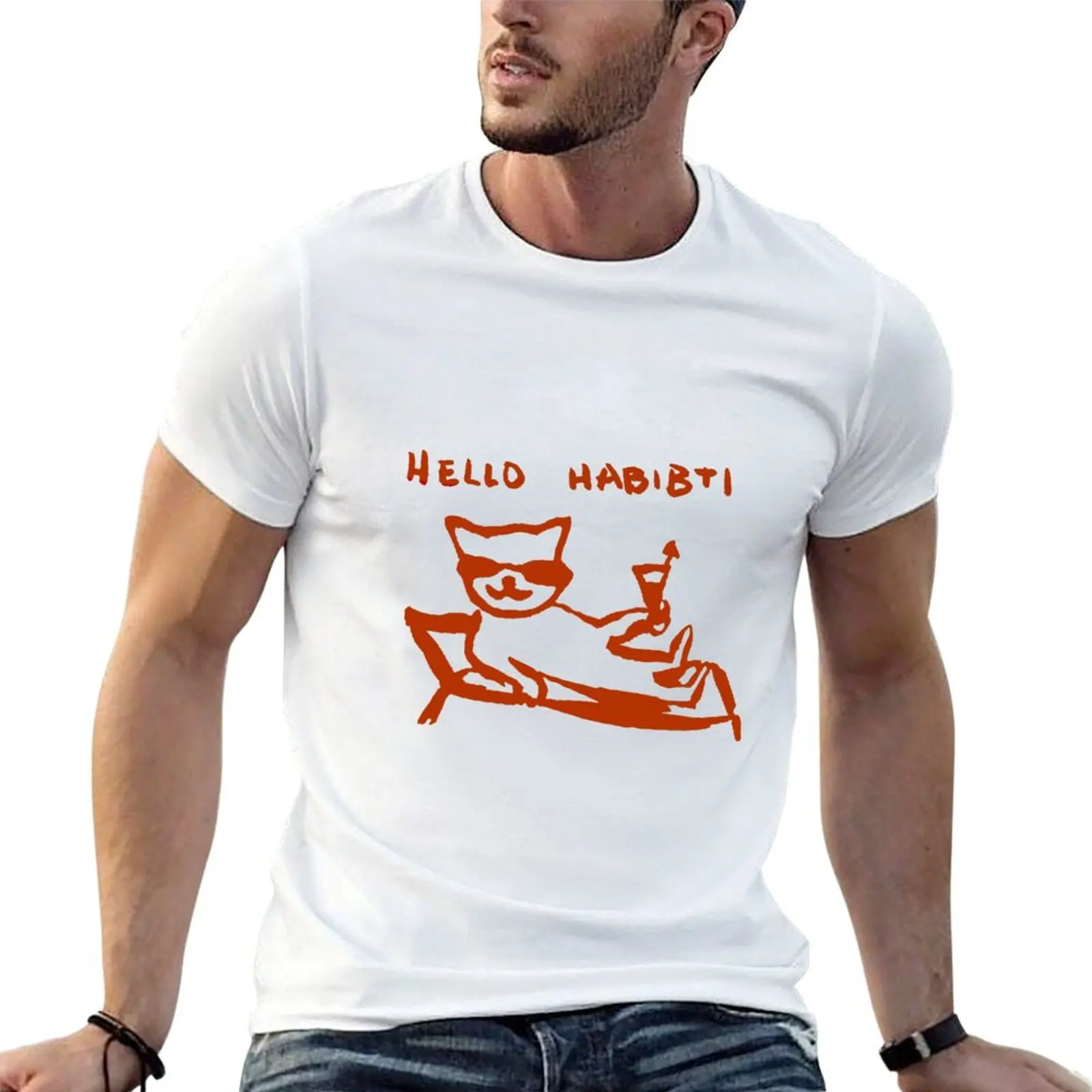 

hello habibti T-Shirt man t shirts for men casual g man t shirts for men T-Shirt