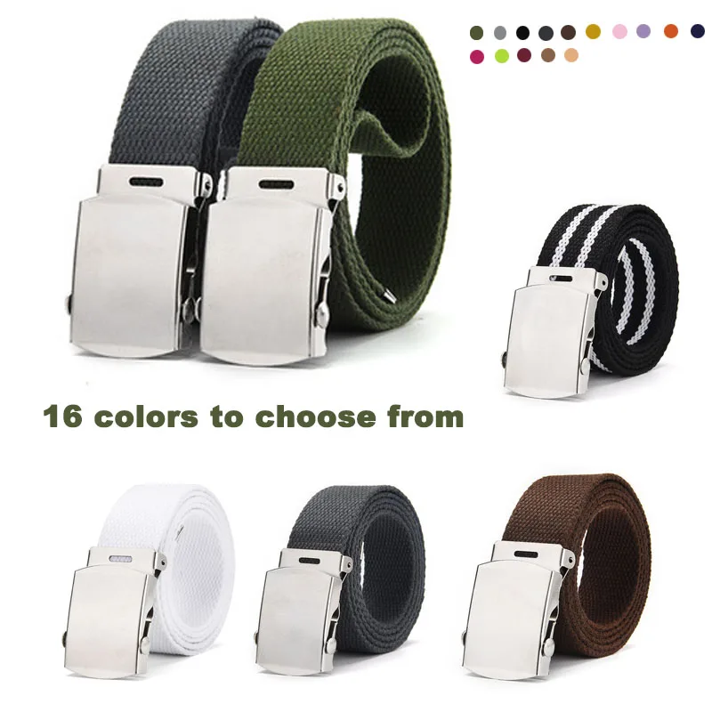 Hoge kwaliteit canvas riem unisex luxe riem tactische militaire canvas tailleband outdoor trainingsriem metalen gesp riemen 3.8 breed