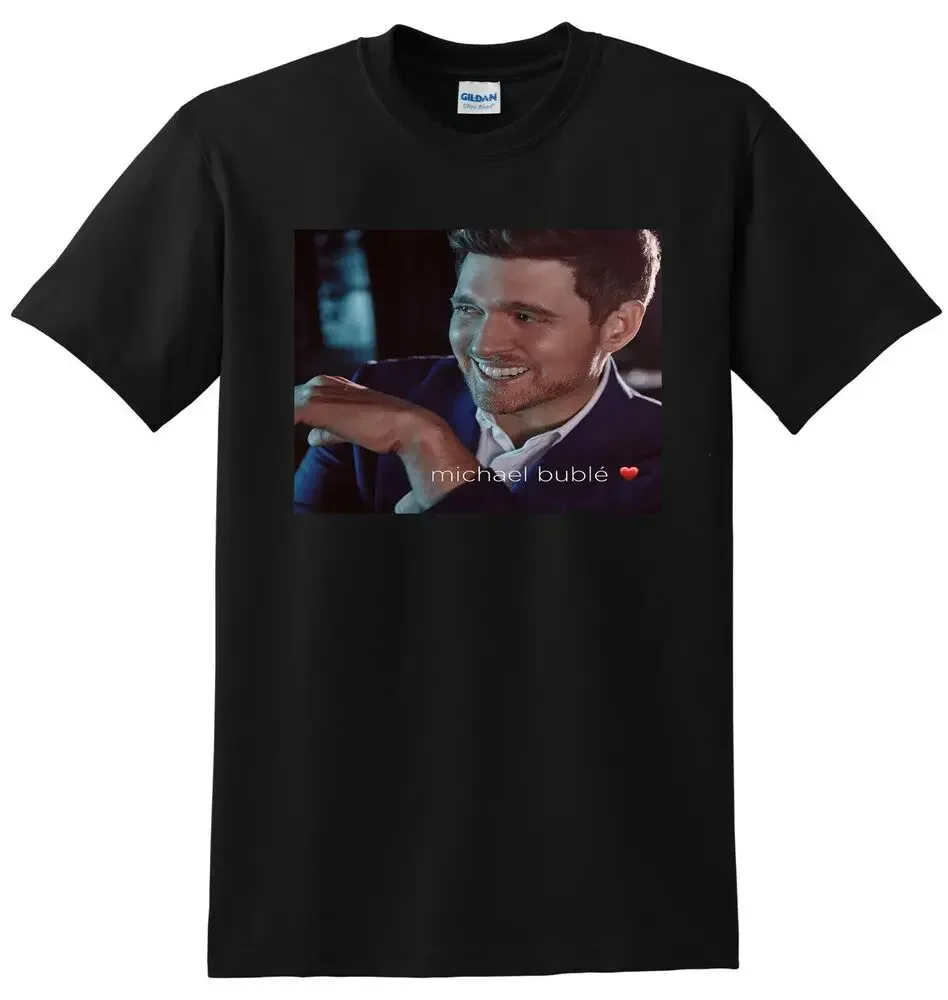 MICHAEL BUBLE T SHIRT love deluxe edition vinyl cd cover SMALL MEDIUM LARGE XLHigh Quality 100%Cotton Short Sleeve