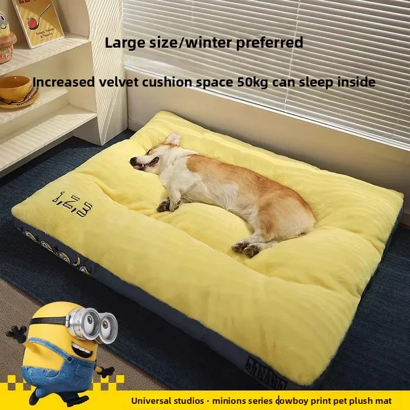 

Limited Edition Small Yellow Dog Co-Branded Dog Bed Mat for Bichon Dogs Universal Four Seasons Removable Design Hand Wa