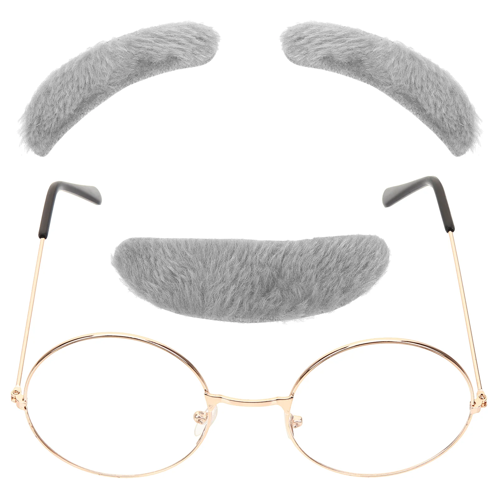 

Fake Beard Kit Costumes Mustache Eyebrow Gray Kids Apparel Old Man Glasses for Aldult