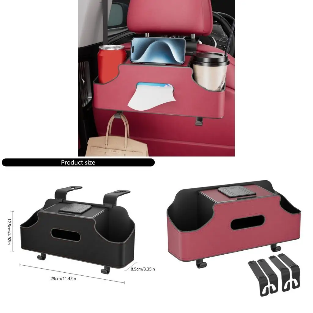 Strong Auto Back Storage Bag Water Resistant Leather Design Sturdy Construction Family Road Gift