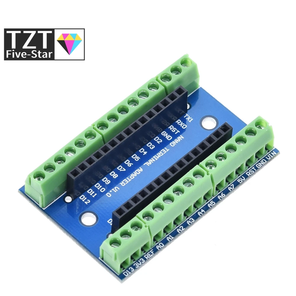 NANO V3.0 Controller Terminal Adapter Scheda di Espansione NANO IO Shield Semplice Piastra di Estensione Per Arduino AVR ATMEGA328P