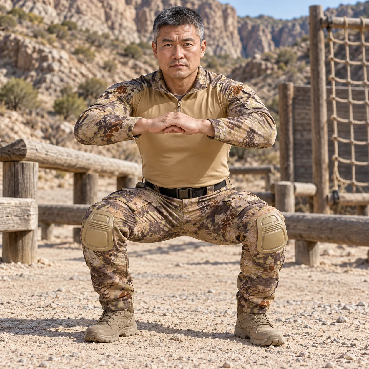Camo Tactical Sets Outdoor Long Sleeve Wear-resisting T Shirts+Multi-pocket Tactic Cargo Pants Suit Training Workwear Combat Set