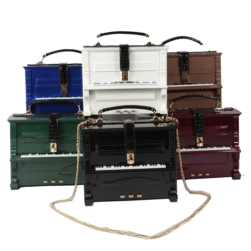 Piano Acrylic Box Shaped Women Purses and Handbags Designer Shoulder Bags Ladies Party ClutchBag Fashion Small Top Handle Purse