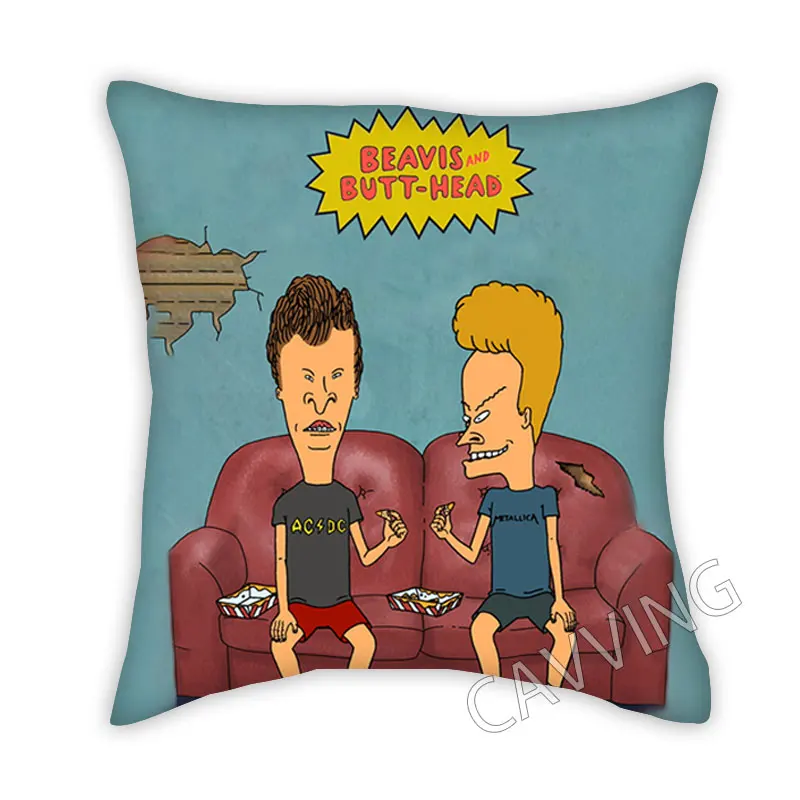 Beavis and Butthead 3D Printed  Polyester Decorative Pillowcases Throw Pillow Cover Square Zipper Cases Fans Gifts Home Decor