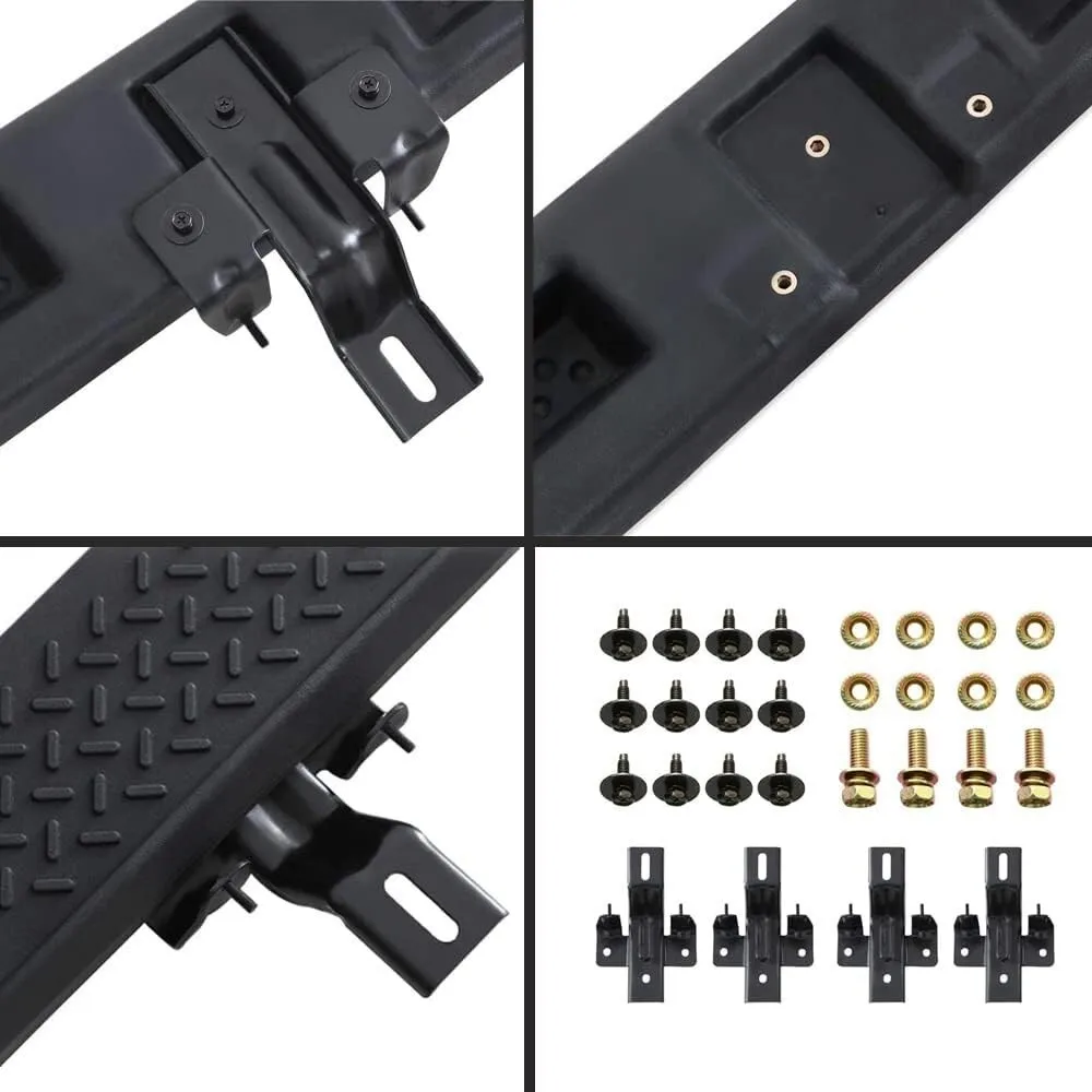 2pcs Side Step Running Boards fit for Jeep Wrangler JK 2007 2008-2018 2Door Aluminium NerfBar Pedal Accessories (with Brackets)