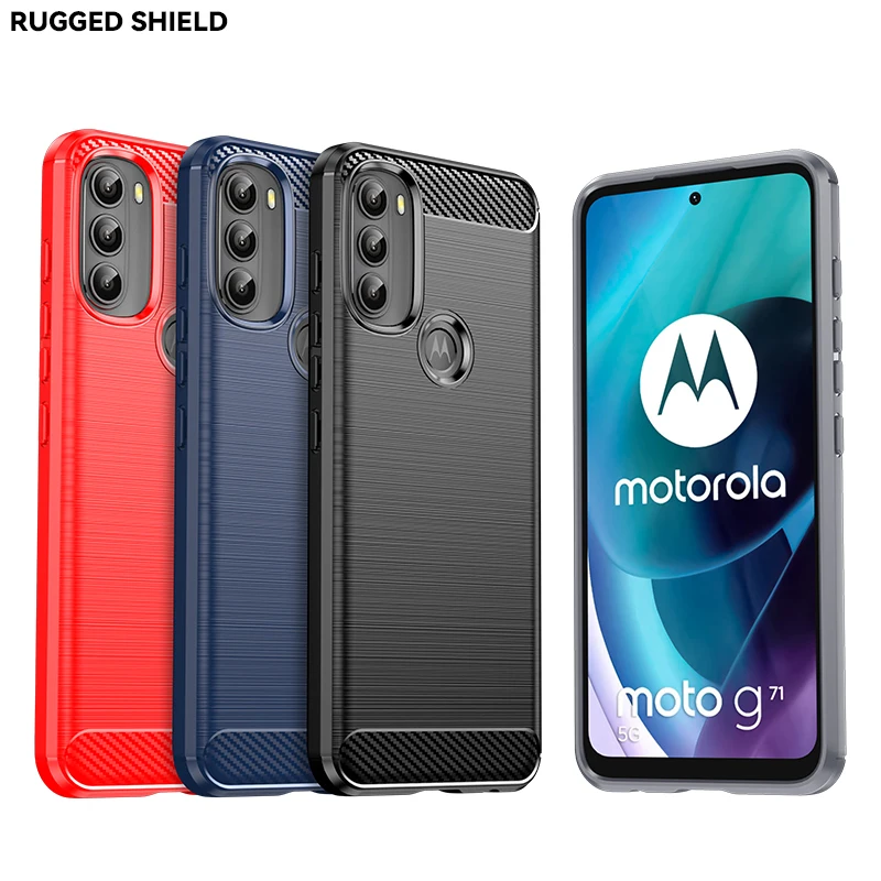 For Cover Motorola Moto G71 5G Case For Moto G31 Silicone Carbon Fiber Back Case For Moto G71 G31 G41 G51 G200 E40 E30 E20 Cover