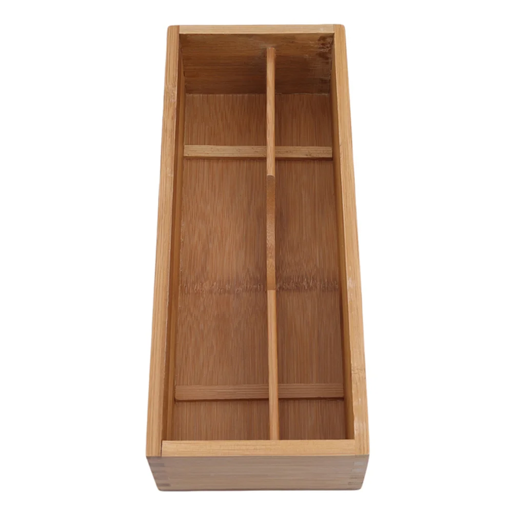 

1Pcs Bamboo Utensil Organizer Wooden Chopsticks Storage Box for Indoor Outdoor Cooking Tool Portable Camping Utensil Holder