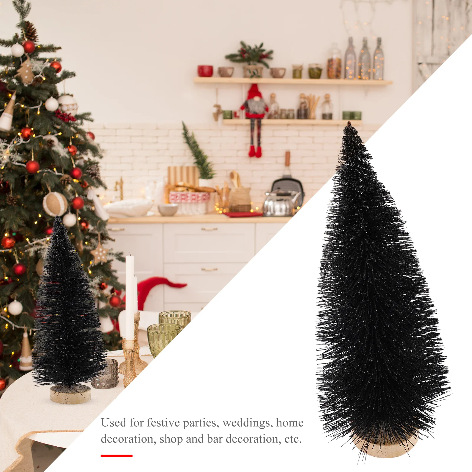 سطح المكتب شجرة عيد الميلاد زخرفة شجرة عيد الميلاد الصغيرة رائعة نسيج دقيق هدية مثالية أصدقاء العائلة زخرفة احتفالية #5