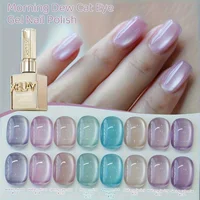 XEIJAYI 8pcs15ml Serie Morning Dew gel de esmalte de uñas tipo ojo de gato 2025 nuevo arte de uñas tipo ojo de gato adecuado para el diseño del salón de uñas de las mujeres
