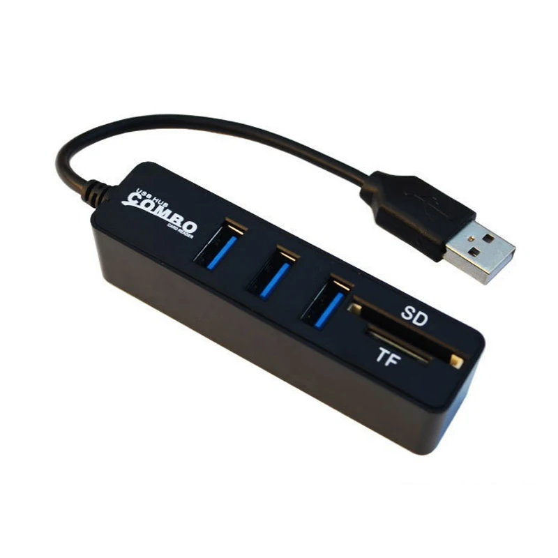 USB 2.0 Multi Porte Ad Alta Velocità 3 6 Porte Hub USB Splitter Estensore Multiplo Lettore di Schede SD TF Adattatore Espansore per PC Laptop