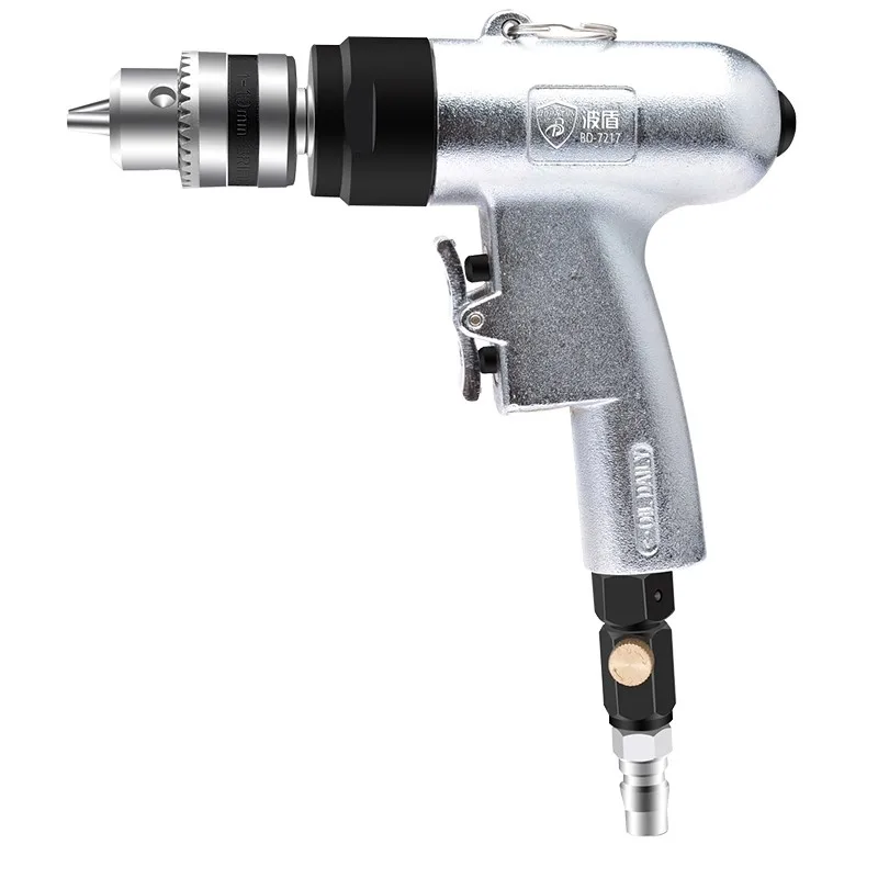 Taladro neumático, taladro de aire de 10Mm/13Mm, taladro de aire tipo pistola de tres mandíbulas, potente máquina de taladrar neumática Bd-7217/9