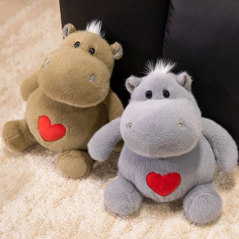Hot Koop Delicate Levensechte Ant Hippo Knuffels Mooie Delicate Liefde Hart Nijlpaard Mooie Kamer/Auto/Desktop Decor